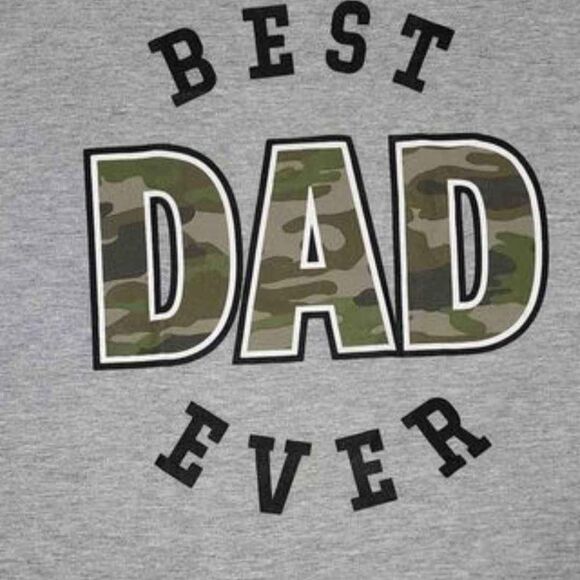 Men's XL Gray T-Shirt Fathers Day Best Dad Ever NEW Extra Large Gift Idea - Picture 2 of 3